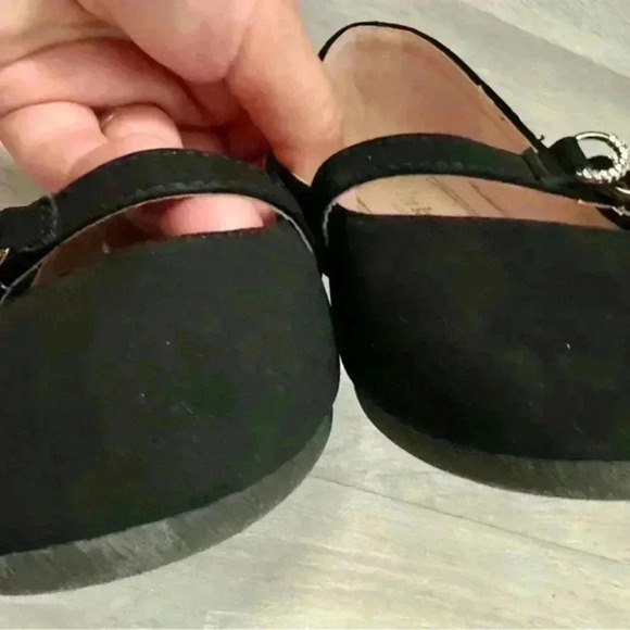 GIRL'S BLACK FAUX SUEDE MARYJANE DRESS SHOES BY‎ LINK SIZE 13 - Picture 4 of 5
